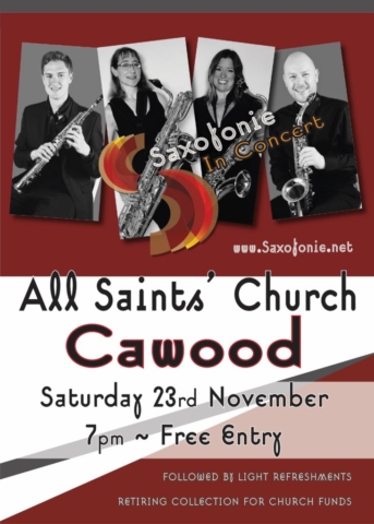 Saxofonie at Cawood 2019  - concert poster